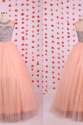 Tulle Puffy Prom Dress,beautiful Ball Gown,pink Prom Dress,graduation Dress,blush Sweetheart Prom Dress,long Prom Dresses,bd050629