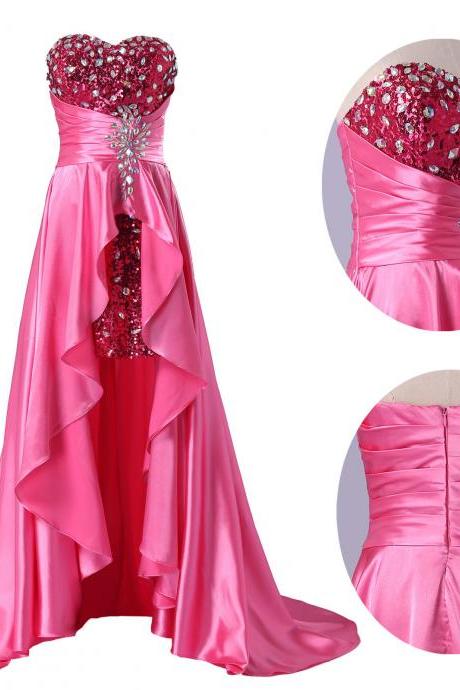 Fashion Taffeta Full Length Prom Dresses Evening Dress Bridesmaid Dresses L110