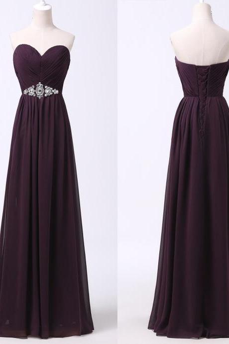 2015 fashion full length chiffon strapless prom Dresses evening dress Bridesmaid dresses custom made L142