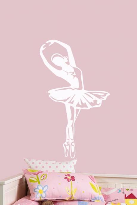Ballerina sticker for Wall, Art ballet vinyl decals, Girls Room Decoration , Dancer Wall stickers
