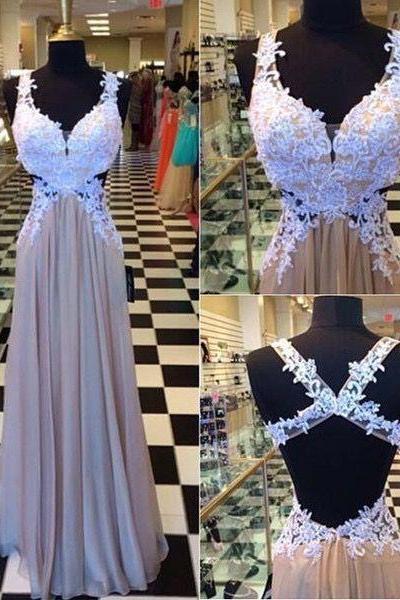 Custom Made A Line Sweetheart Neck Floor Length Long Lace Prom Dresses, Evening Dresses
