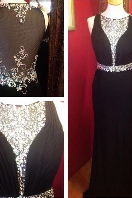 Hand made prom dress, black prom dress, sparkly prom dress, prom dress 2015, party dress, modest prom dress, sexy prom dress, BD259