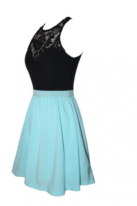 Fashion Cute Lace Chiffon Dress