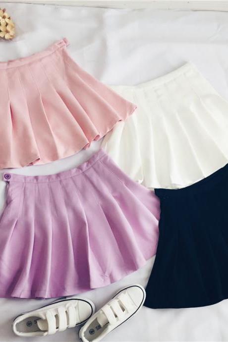Chic Tennis Skirt Pleated Skirt