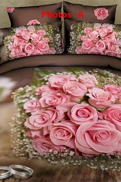 Warm and sweet cotton denim pink flower elegant princess style cotton denim bedding linen free shipping
