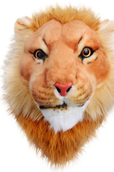 2015 New fashion Big size Fashion 3D Lion Head Plush Bag Backpack