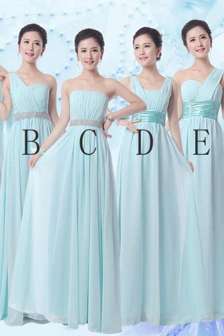 blue bridesmaid dress, long bridesmaid dress, bridesmaid dress, chiffon bridesmaid dress, floor length bridesmaid dress, dress for wedding, mismatched bridesmaid dress, BD371