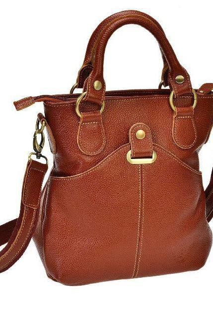 Brown Bag Genuine Leather Handbags Luxury Brown Multipurpose Leather Tote Bags