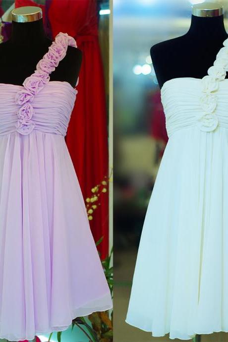Bridesmaid dress, short bridesmaid dress, dress for wedding, one shoulder bridesmaid dress, knee-length bridesmaid dress, cheap bridesmaid dress, occasion dress, BD373