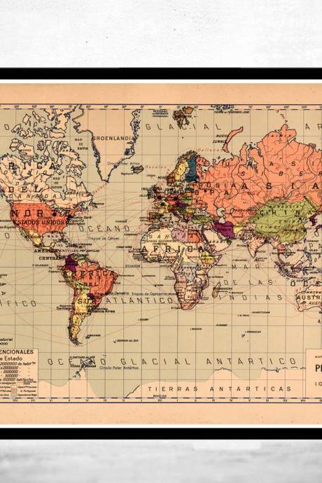 Old World Map Atlas Vintage World Map Mercator Projection