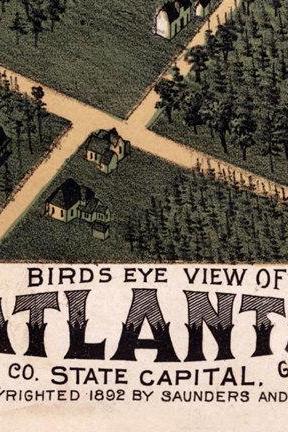 Altlanta Panoramic Birdseye View 1892