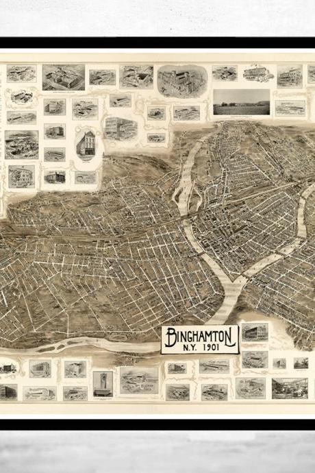 Old Map of Binghamton New York 1901