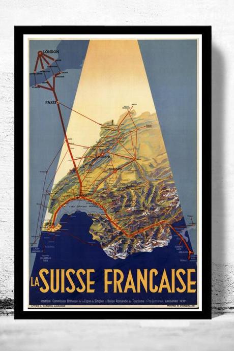 Vintage Poster Of Switzerland Suisse Francaise