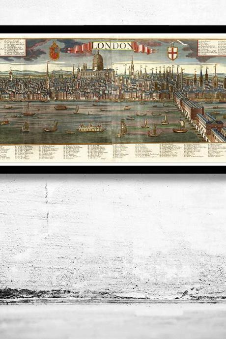 Old View of London , England United Kingdom 1780