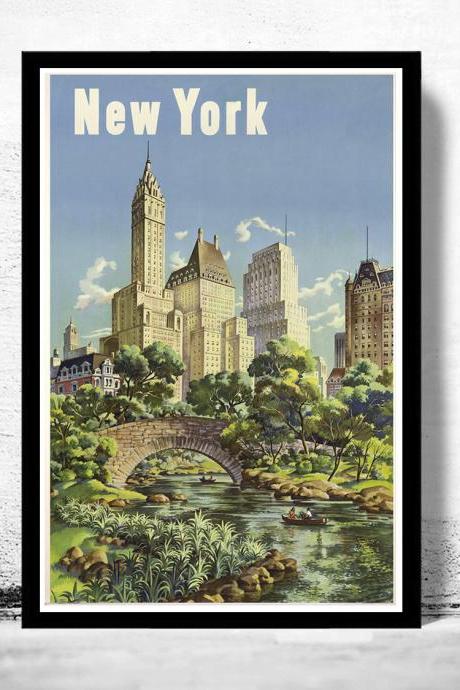 Vintage Poster of New York Tourism poster travel