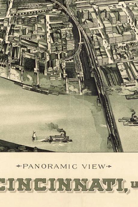 Cincinnati 1900 Panoramic View