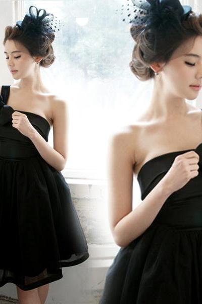 Gd6095 High Quality Graduation Dress,short Graduation Dress,satin Graduation Dress,one-shoulder Graduation Dress,
