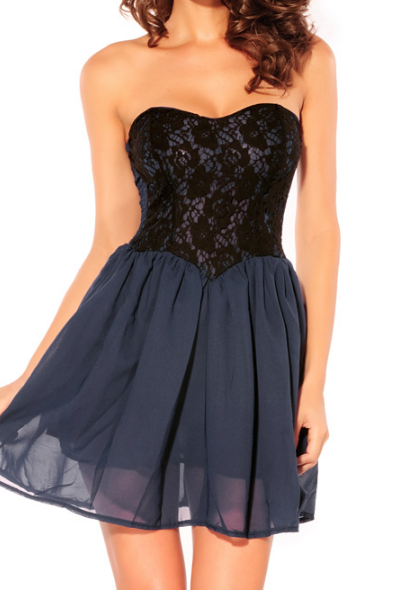 Lace Bra Wrapped Chest Cute Dress We61306po