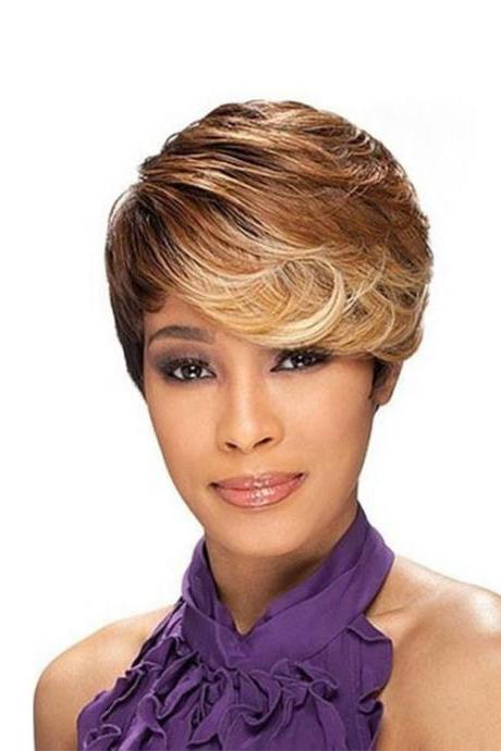 European Clearance Equal Synthetic gradient short streaked Wig Wigs Karen