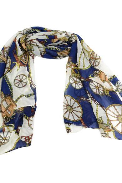 Fashion Women&amp;amp;#039;s Wheel Pattern Chiffon Wraps Shawl Silk Scarf