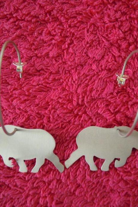 Rhinos Hoop Earrings