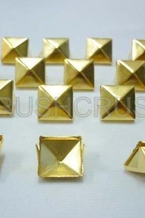  FREE SHIPPING 100x6mm Gold Pyramid Studs Goth Biker Studded Leather Craft S044