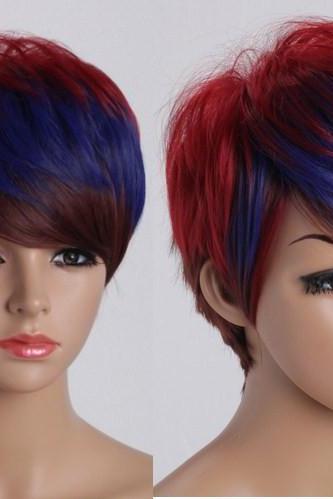 Harajuku short hair Various colors straight wigs Synthetic cosplay Party Wig