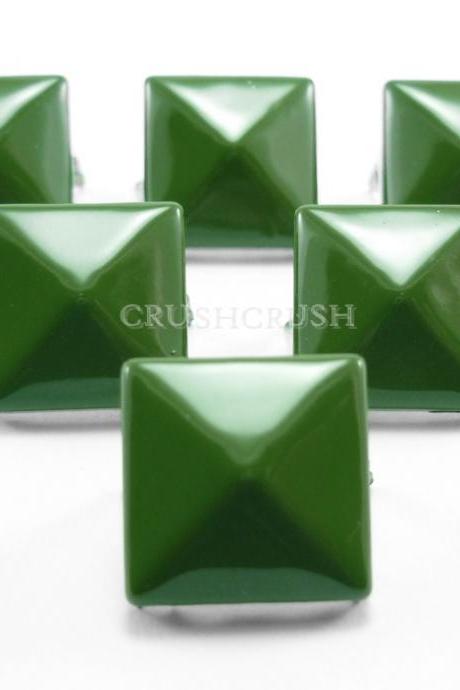  50x13mm Army Green COLOR PYRAMID Studs Spikes spots S3113