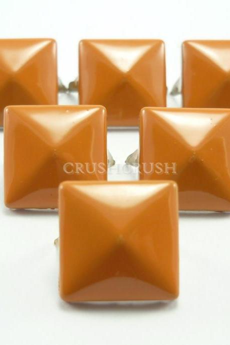 50x12mm Orange Color PYRAMID Studs Punk Rock Biker Spikes spots S1112