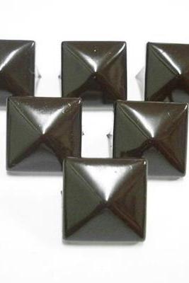 50pcs 1/2inches BROWN PYRAMID Studs Punk Rock Biker Spikes spots S1813