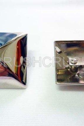  2x35mm Silver PYRAMID STUDS Bags Goth Biker Studded Leather Craft S135