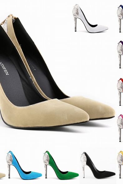 Tip Flannel Classic Ultra High Heels Stiletto Heels Flannel Shallow Mouth Women Shoe Shoes