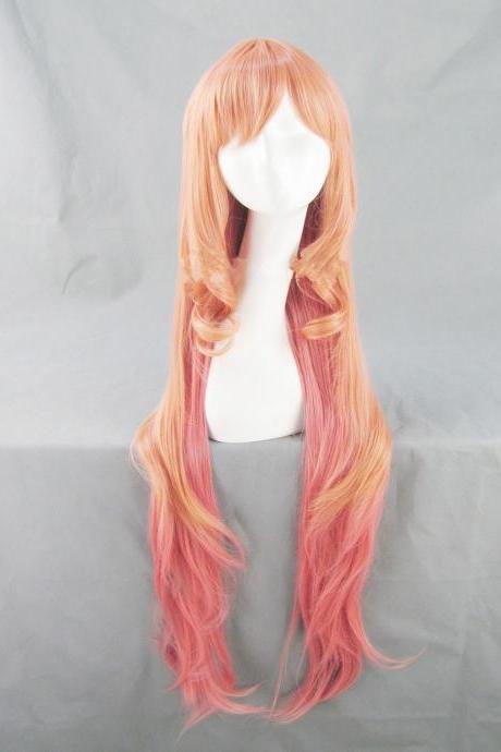 Anime AKB0048 Haruna Kojima 100CM long gradual change curls Cosplay Wig Wigs