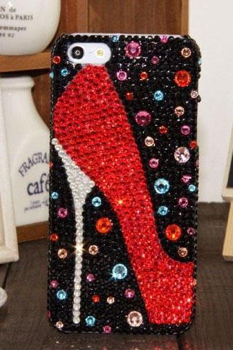 Sparkly high heels Hard Back Mobile phone Case Cover Rhinestone Case Cover for iphone 6s plus case,iphone 6c case,samsung galaxy s6 edge case,samsung galaxy note5 case iPhone 4 4s 5 7plus 5s 6 6 plus Samsung galaxy s7 s4 s5 s6 note8.0 4