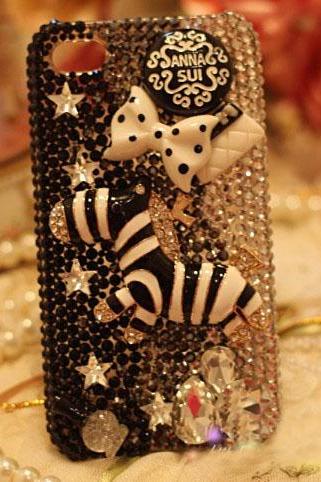 6c 6s Plus Zebra Bowknot Diamond Hard Back Mobile Phone Case Cover Shining Case Cover For Iphone 4 4s 5 7plus 5s 6 6 Plus Samsung Galaxy S7 S4