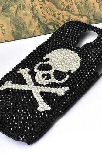 6c 6s plus Skull diamond Hard Back Mobile phone Case Cover sparkly black Rhinestone Case Cover for iPhone 4 4s 5 7 5s 6 6 plus Samsung galaxy s7 s4 s5 s6 note10 4