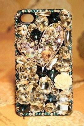 6c 6s Plus Luxury Heart Diamond Hard Back Mobile Phone Case Cover Girly Bling Rhinestone Case Cover For Iphone 4 4s 5 7 5s 6 6 Plus Samsung