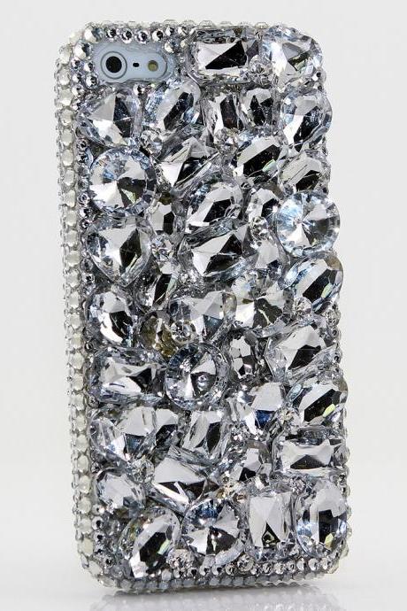 Bling Crystals Phone Case for iPhone 6 / 6s, iPhone 6 / 6s PLUS, iPhone 4, 5, 5S, 5C, Samsung Note 2, Note 3, Note 4, Galaxy S3, S4, S5, S6, S6 Edge, HTC ONE M9 (DIAMOND STONES DESIGN) By LuxAddiction