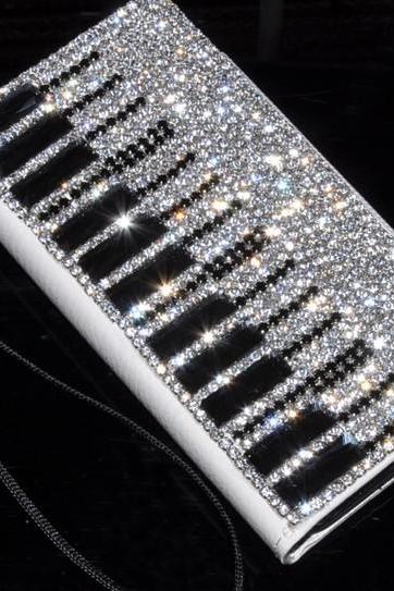 6s plus 6c NEW simplicity Piano diamond Hard Back Mobile phone Case Cover bling leather Rhinestone Case Cover for iPhone 4 4s 5 7 5s 6 6 plus Samsung galaxy s7 s4 s5 s6 note8.0 4
