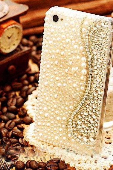 6s plus 6c Pearl diamond Hard Back Mobile phone Case Cover Bling girly Rhinestone Case Cover for iPhone 4 4s 5 7plus 5s 6 6 plus Samsung galaxy s7 s4 s5 s6 note10 4