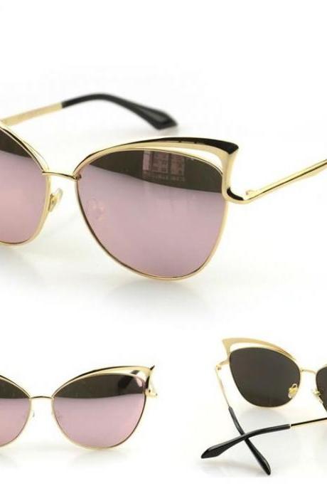 Cat Eye Brand Designer Fashion White Lens Beach Sunglasses
