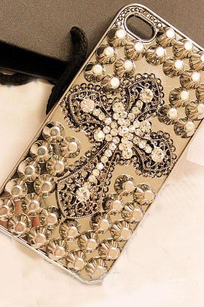 6s plus 6c Sparkly Cross Rhinestone Hard Back Mobile phone Case Cover bling crystal Case Cover for iPhone 4 4s 5 7plus 5s 6 6 plus Samsung galaxy s7 s4 s5 s6 note10 4