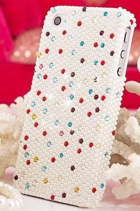 6s plus 6c Pearl diamond Hard Back Mobile phone Case Cover bling girly Rhinestone Case Cover for iPhone 4 4s 5 7 5s 6 6 plus Samsung galaxy s7 s4 s5 s6 note8.0 4