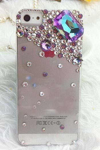 6s Plus 6c Sparkly Diamond Hard Back Mobile Phone Case Cover Bling Handmade Crystal Case Cover For Iphone 4 4s 5 7plus 5s 6 6 Plus Samsung Galaxy