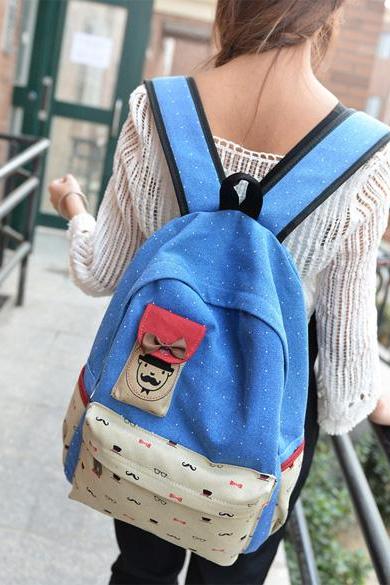 Canvas Travel Shoulder School Backpack