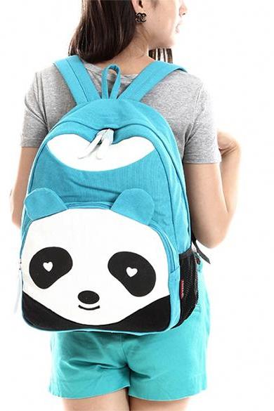 Student Panda Canvas School Backpack