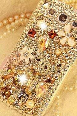 6s plus 6c Luxury floral Bear rhinestone Hard Back Mobile phone Case Cover bling girly handmade crystal Case Cover for iPhone 4 4s 5 7plus 5s 6 6 plus Samsung galaxy s7 s4 s5 s6 note5 4