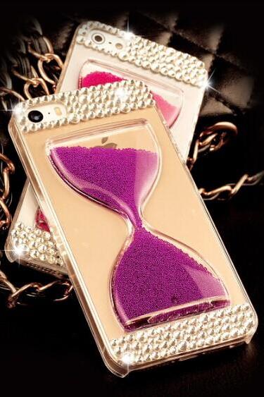 6c 6s Plus Sandglass Rhinestone Hard Back Mobile Phone Case Cover Sparkly Handmade Crystal Case Cover For Iphone 4 4s 5 7 5s 6 6 Plus Samsung