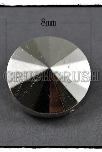  100pcs Silver Cone Beads Charms Pendants Made of Acrylic F542