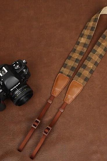 High Quality Grid comfortable camera strap Neck Strap elastic carrying a classic for canon nikon sony